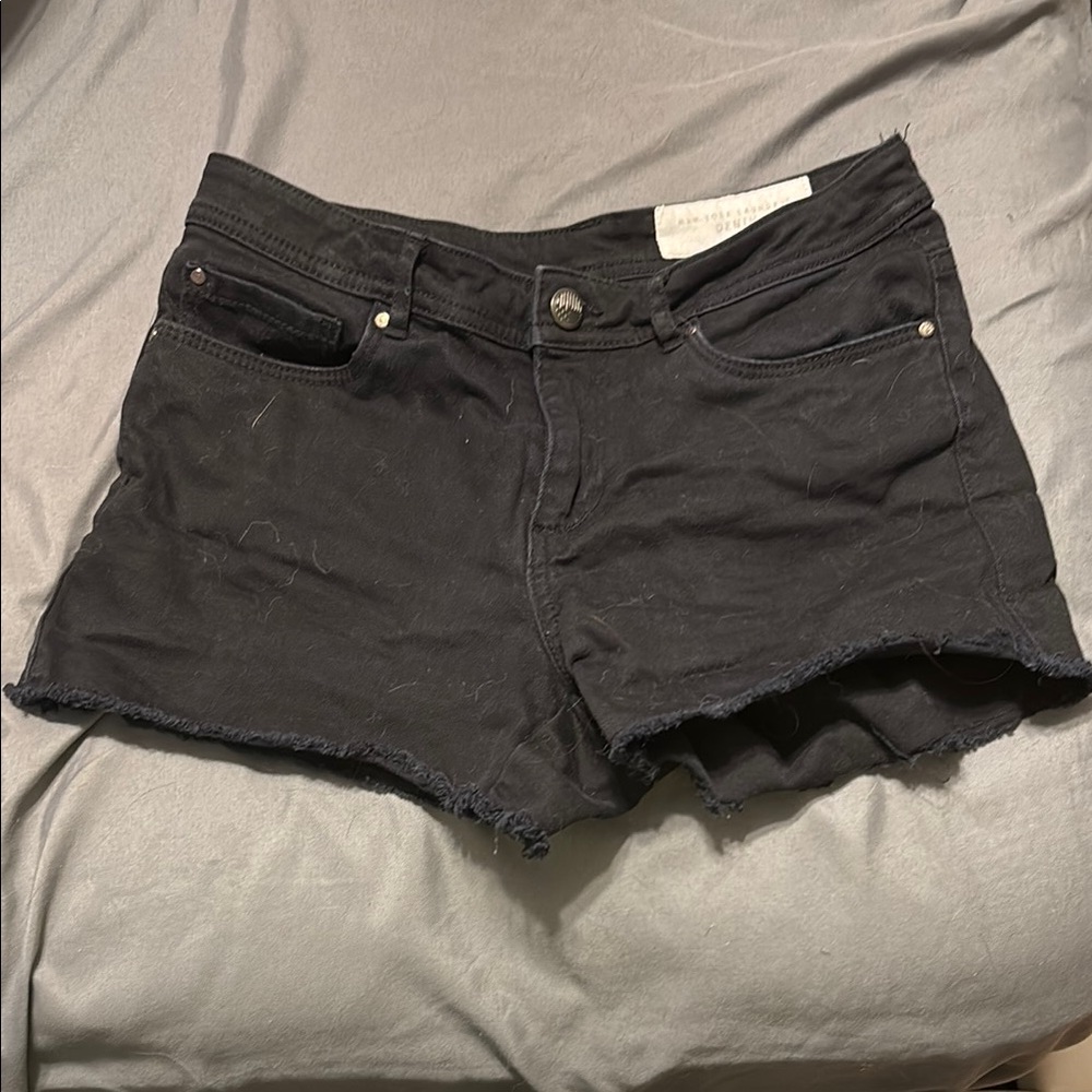 New York Laundry Black Jean Shorts with Stretch